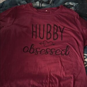 SHEIN Maroon 'Hubby Obsessed' Long Sleeve Tee